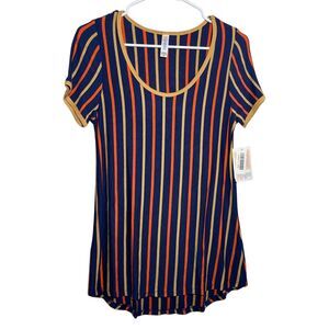 Lularoe T-Shirt Women's XXS Short Classic T Striped Sleeve Basic Shirt Top NWT